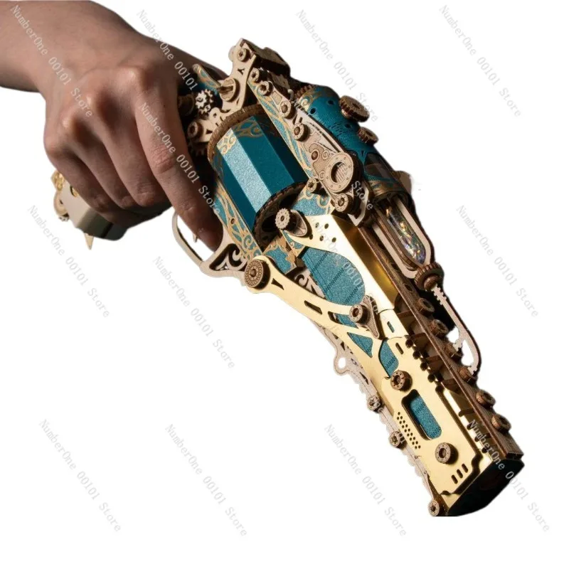 Creative Revolver Assembly Model Wooden Mortise Tenon Building Blocks 3D Puzzle Toy Mechanical Handgun Construction Kit
Creative Revolver Assembly Model Wooden Mortise Tenon Building Blocks 3D Puzzle Toy Mechanical Handgun Construction Kit