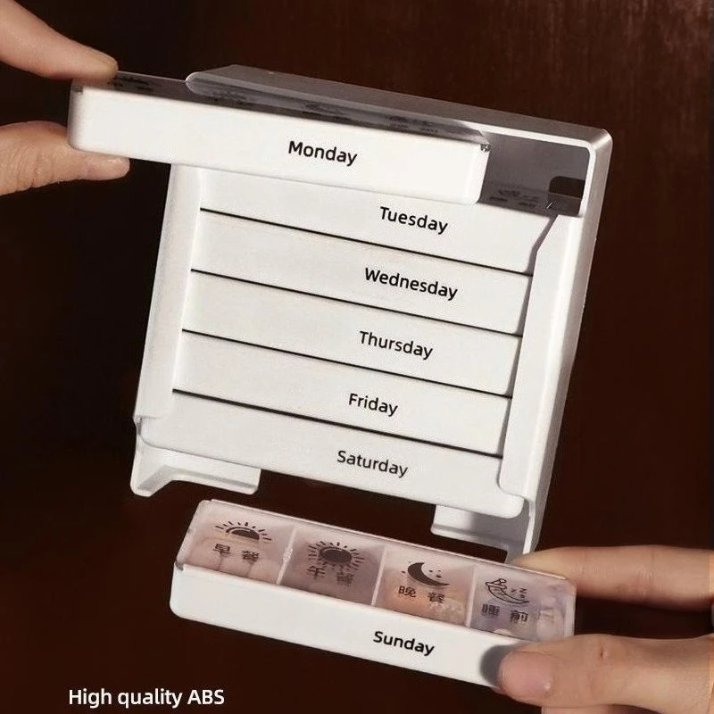 7-Day Medication Organizer, Weekly Pill Organizer, Portable Medicine Box Square, Convenient 28-Grid Drawer Medicine Case
7-Day Medication Organizer, Weekly Pill Organizer, Portable Medicine Box Square, Convenient 28-Grid Drawer Medicine Case