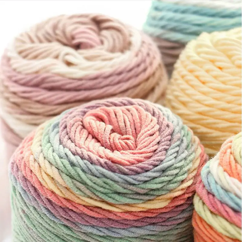 (1pc)5 Strands Milk Cotton Yarn Segment Dyed Rainbow Cotton Woven Wool Scarf Pillow Blanket Material DIY Knitting&Crocheting
(1pc)5 Strands Milk Cotton Yarn Segment Dyed Rainbow Cotton Woven Wool Scarf Pillow Blanket Material DIY Knitting&Crocheting