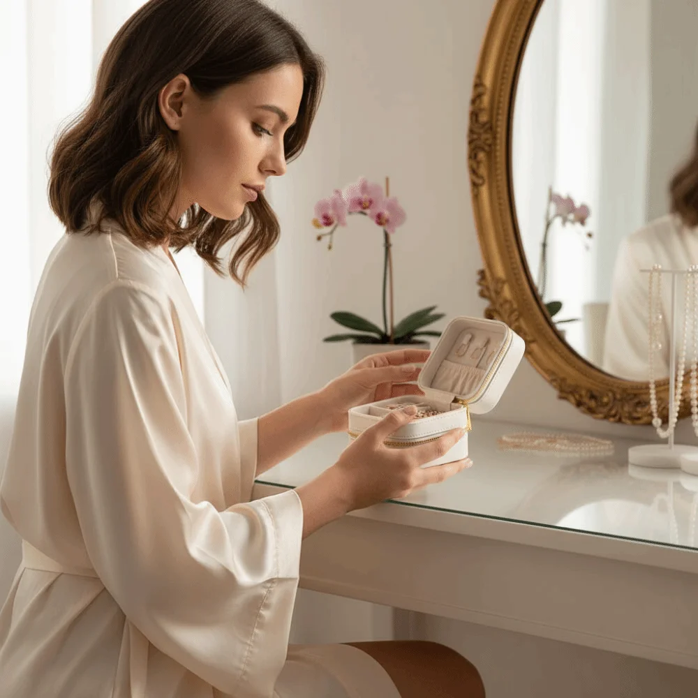 Portable Solid Color Mirror Jewelry Box Detachable Large Capacity Jewelry Storage Case Lightweight Necklace Storage Box Outdoors
Portable Solid Color Mirror Jewelry Box Detachable Large Capacity Jewelry Storage Case Lightweight Necklace Storage Box Outdoors