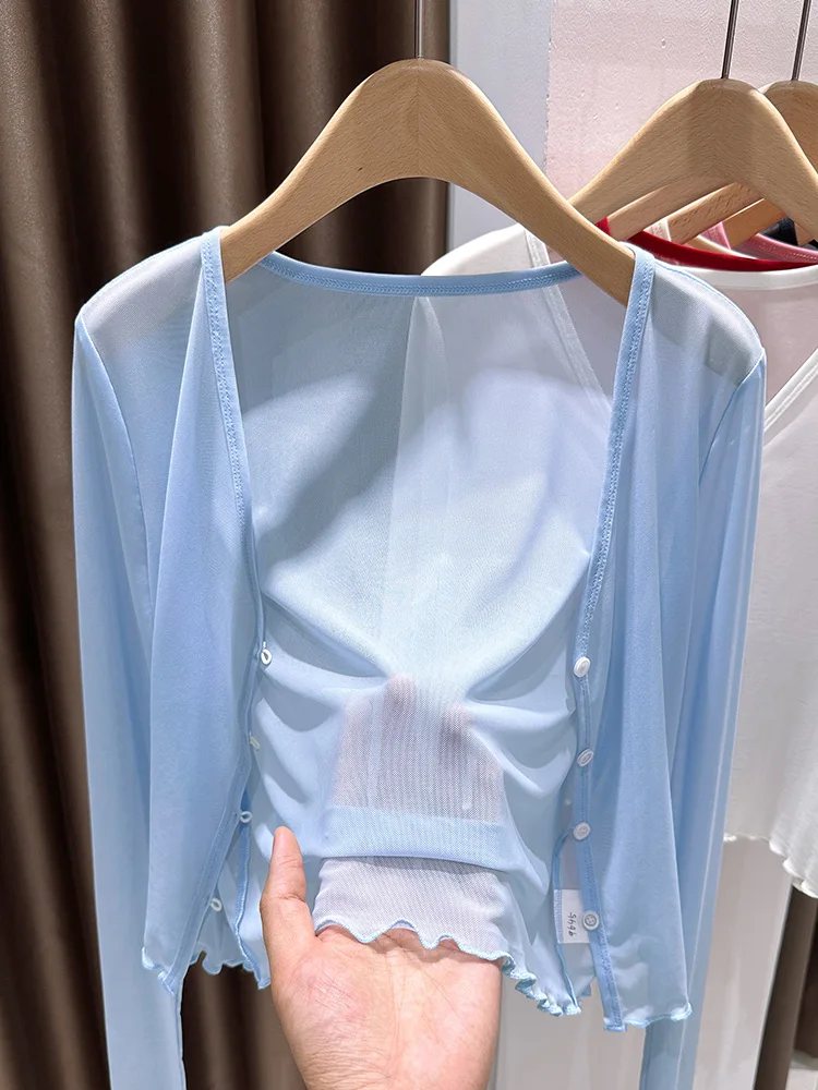 Blue Sun Protection Me Cardigan with Sling Skirt Lightweight Ice Silk Lace Trim oulder awl Women's Spring Out...
Blue Sun Protection Me Cardigan with Sling Skirt Lightweight Ice Silk Lace Trim oulder awl Women's Spring Out...