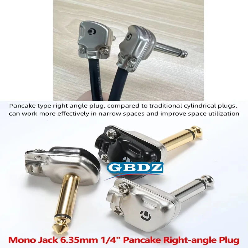 Jack 6.35 Mm Flat Electrical Connectors Right Angle 1/4' Mono TS Plug Guitar Snakes Phono Pancake Converter for Audio Equipment
Jack 6.35 Mm Flat Electrical Connectors Right Angle 1/4' Mono TS Plug Guitar Snakes Phono Pancake Converter for Audio Equipment