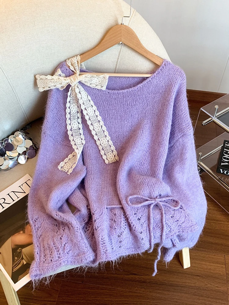 Женский вязаный свитер с вырезами и поясом, с дизайном в виде банта, осенне-зимний, модный, повседневный, свободного кроя, длинный, с круглым вырезом
Женский вязаный свитер с вырезами и поясом, с дизайном в виде банта, осенне-зимний, модный, повседневный, свободного кроя, длинный, с круглым вырезом