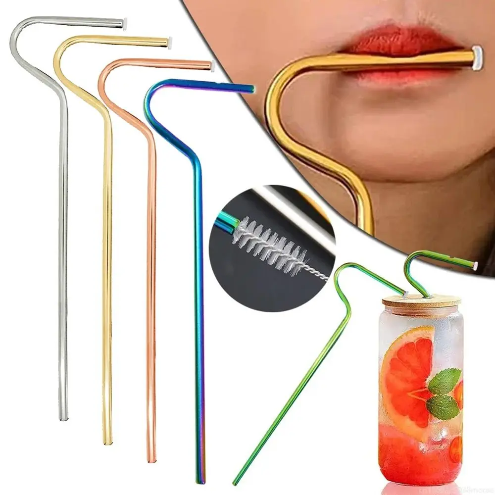 Sideways Anti Wrinkle Straw Reusable Wrinkle Free Lip Straw for Wrinkles Kitchen Gadgets Stainless Steel for Stanley/Tyeso Cup
Sideways Anti Wrinkle Straw Reusable Wrinkle Free Lip Straw for Wrinkles Kitchen Gadgets Stainless Steel for Stanley/Tyeso Cup