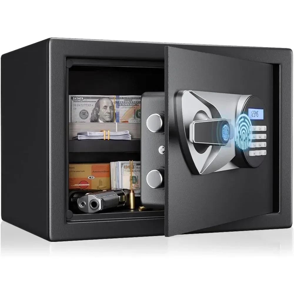 Biometric Security Safe with Quick Access Fingerprint Lock, Alarm System, and Fireproof Bag for Pistols and Cash
Biometric Security Safe with Quick Access Fingerprint Lock, Alarm System, and Fireproof Bag for Pistols and Cash