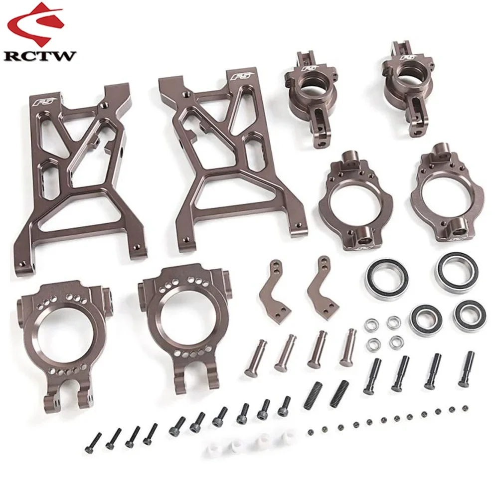 CNC Aluminum Front Suspension Arm & Front Wheel Hub Carrier Steering Knuckle Bearing Base Set for 1/5 Rofun Rovan F5 MCD XS-5
CNC Aluminum Front Suspension Arm & Front Wheel Hub Carrier Steering Knuckle Bearing Base Set for 1/5 Rofun Rovan F5 MCD XS-5