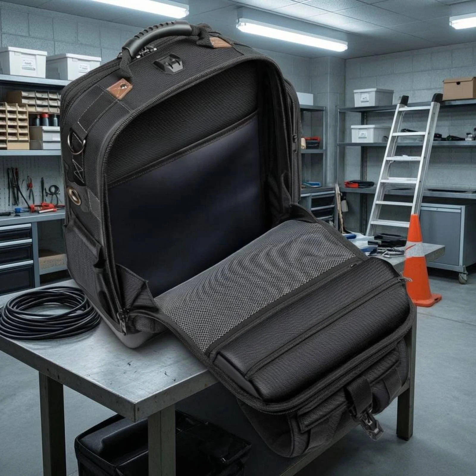Molded Base Backpack Large Capacity Heavy-Duty Tool Backpack Molded Base Tool Bag for Job Site
Molded Base Backpack Large Capacity Heavy-Duty Tool Backpack Molded Base Tool Bag for Job Site