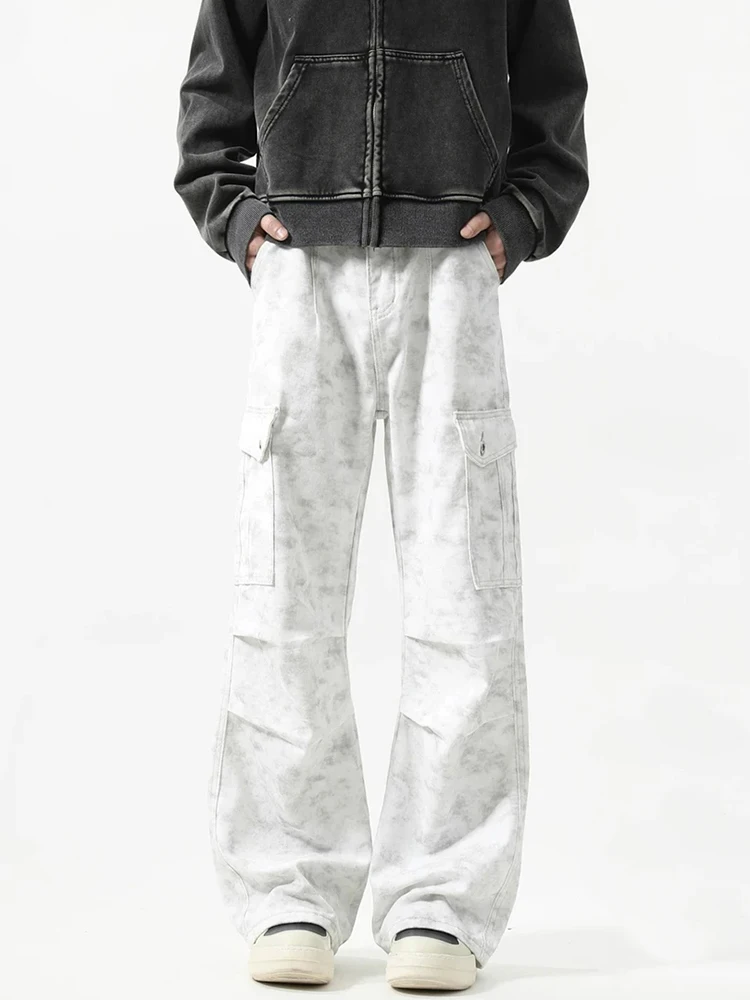 American Marble Pattern Workwear Pants Men's Spring Autumn Dyed Jeans Cleanfit Pleated Wide Leg Micro Flared Trousers
American Marble Pattern Workwear Pants Men's Spring Autumn Dyed Jeans Cleanfit Pleated Wide Leg Micro Flared Trousers