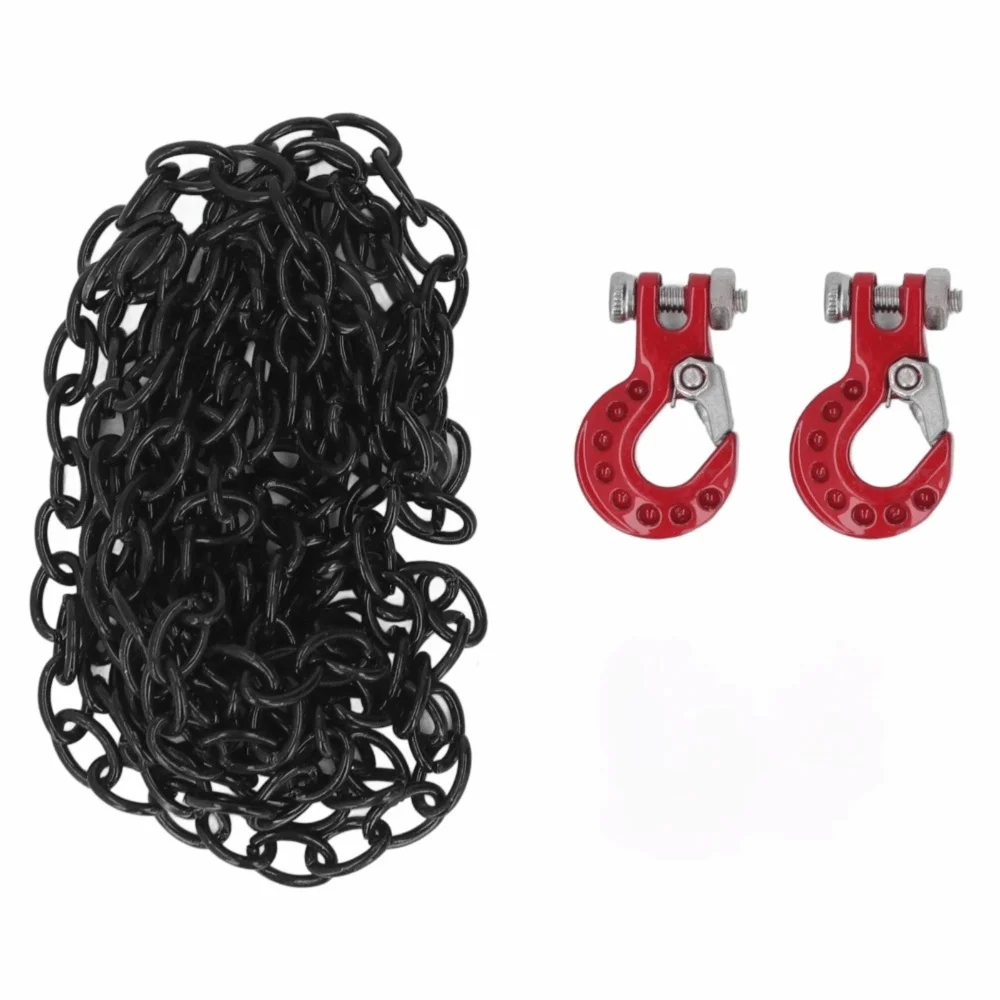 Mini Size RC Car Tow Hook Trailer Chain Set Easy Installation Tow Hook Set for SCX10/D90/D110/TF2/TRX4 1/10 RC Crawler Truck
Mini Size RC Car Tow Hook Trailer Chain Set Easy Installation Tow Hook Set for SCX10/D90/D110/TF2/TRX4 1/10 RC Crawler Truck