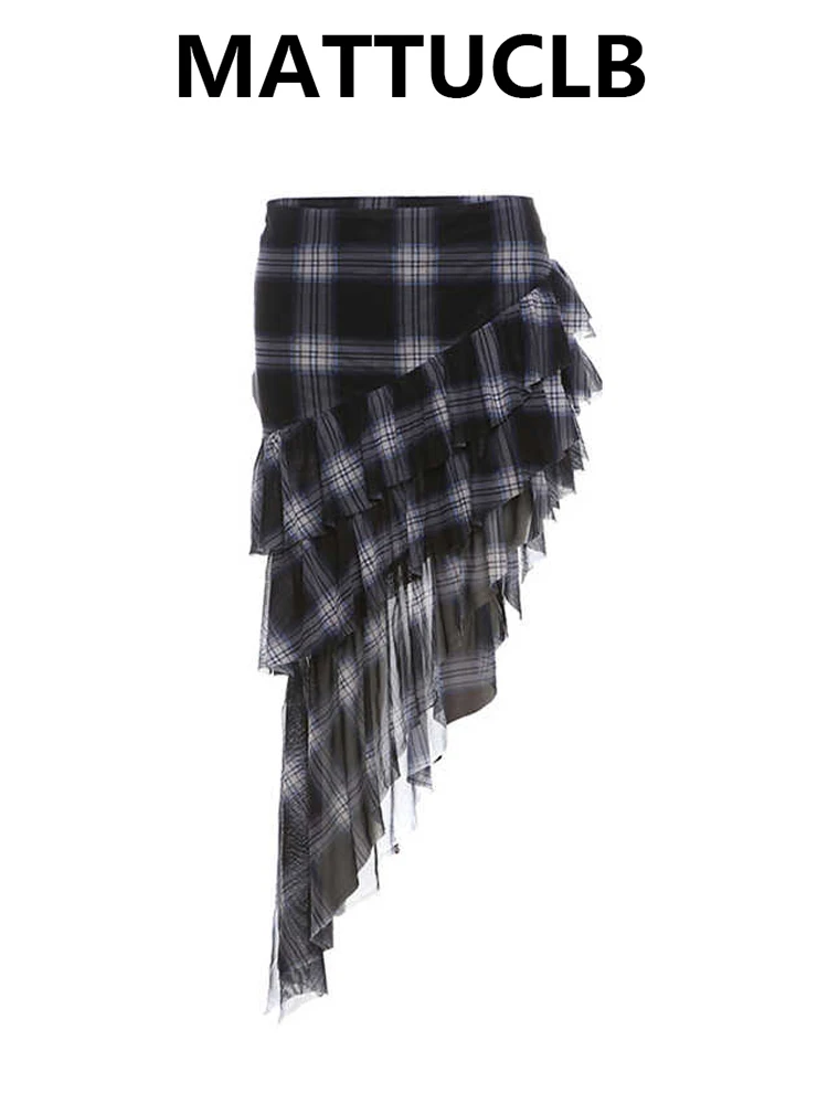 Women's Asemetrical Skirt Midi Skirt Plaid Korean Fashion 2000s Party Coquette Gyaru Y2k Design Cyber Punk Harajuku Japanese
Women's Asemetrical Skirt Midi Skirt Plaid Korean Fashion 2000s Party Coquette Gyaru Y2k Design Cyber Punk Harajuku Japanese
