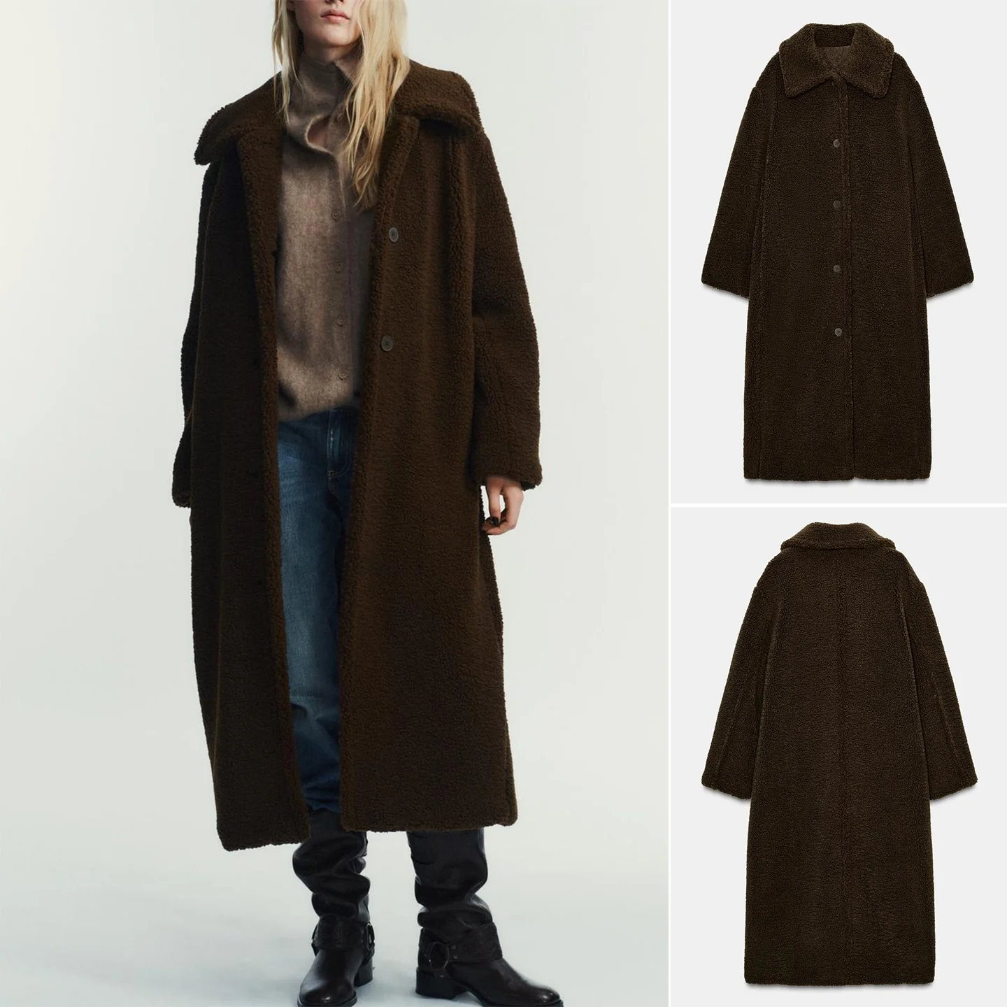 Winter New Women's Single-Button Mid-Length Lapel Long-Sleeve Fleece Coat Jacket Polyester Fiber 100% Fashion Outerwear
Winter New Women's Single-Button Mid-Length Lapel Long-Sleeve Fleece Coat Jacket Polyester Fiber 100% Fashion Outerwear