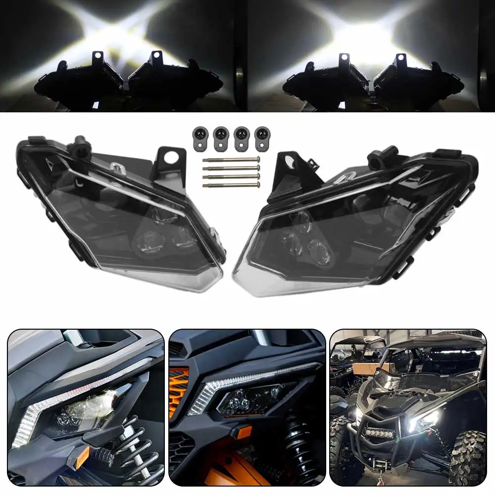 1 пара водонепроницаемых светодиодных фар 12 В, совместимых с Can-Am Maverick X3 XDS XRS Max Turbo R 2017-2023, с прозрачными линзами и черным корпусом
1 пара водонепроницаемых светодиодных фар 12 В, совместимых с Can-Am Maverick X3 XDS XRS Max Turbo R 2017-2023, с прозрачными линзами и черным корпусом