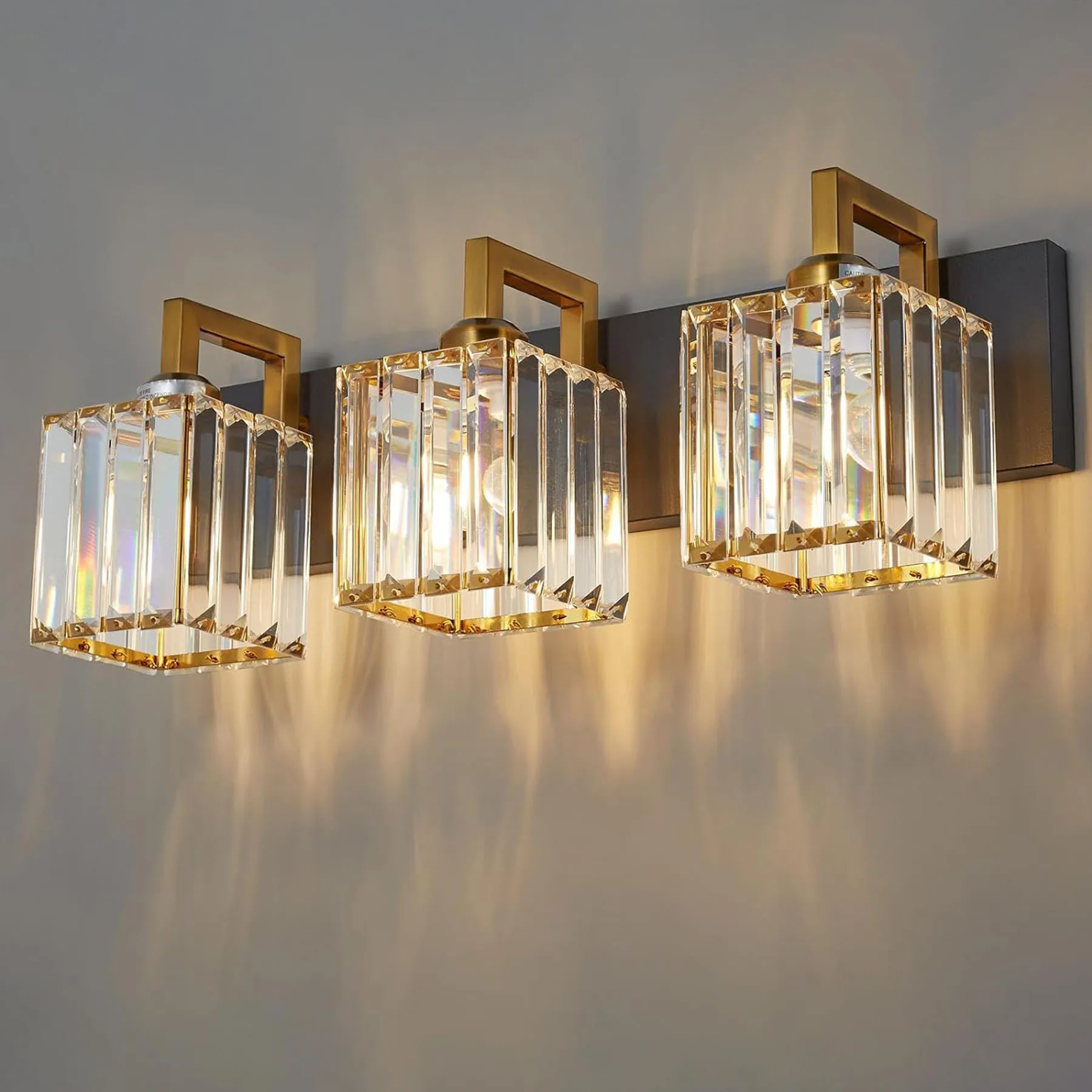 Modern Bathroom Vanity Light 3-Lights Black Gold Crystal Wall Lamp Bathroom Modern Crystal Vanity Lighting
Modern Bathroom Vanity Light 3-Lights Black Gold Crystal Wall Lamp Bathroom Modern Crystal Vanity Lighting