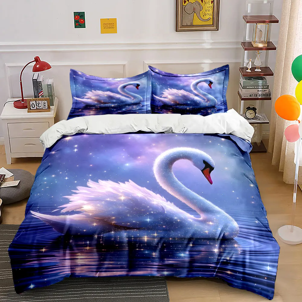 Dreamy Swan with Sparkling Stars Printed Duvet Cover Set1 Duvet Cover+2 PillowcaseMulti Size Bedroom Bedding Decor
Dreamy Swan with Sparkling Stars Printed Duvet Cover Set1 Duvet Cover+2 PillowcaseMulti Size Bedroom Bedding Decor