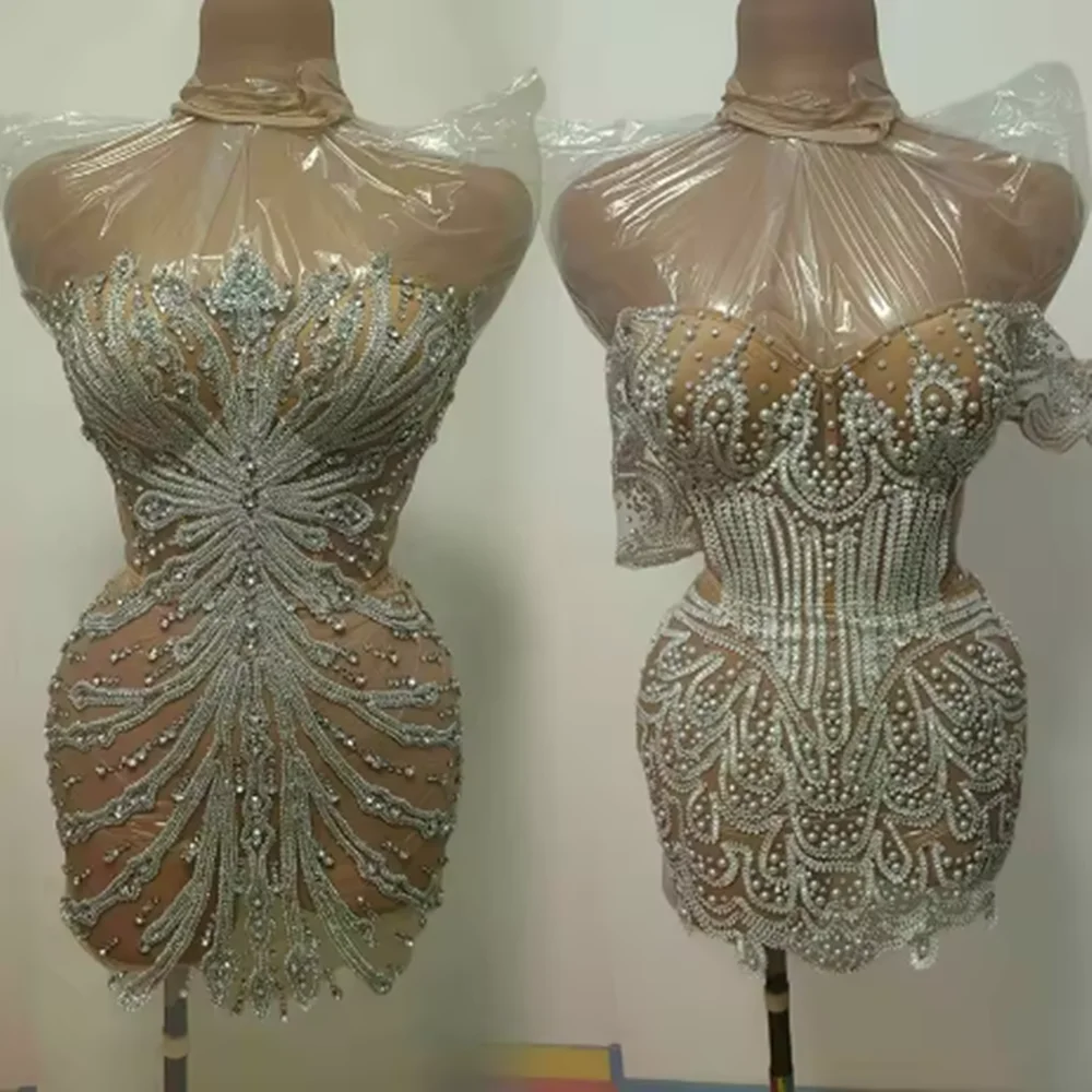 Birthday Party Dress Women Stage Costumes Sexy Rhinestone Pearl Top Skirt Set Singer Performance Outfit Festival Rave Wear yj166
Birthday Party Dress Women Stage Costumes Sexy Rhinestone Pearl Top Skirt Set Singer Performance Outfit Festival Rave Wear yj166