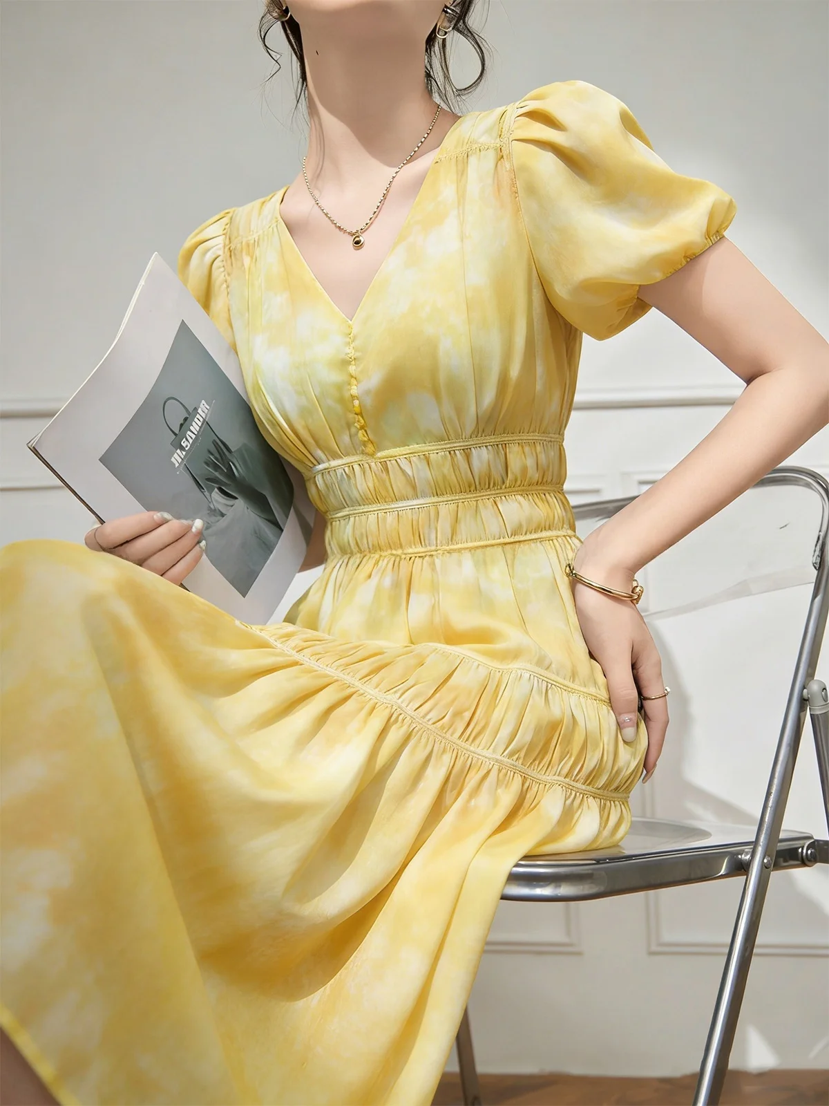 Lulu Women's Long Dress Summer New Style Elegant Slimming Drapey Feel Sweet Style High Waist A-Line Skirt Casual Wear
Lulu Women's Long Dress Summer New Style Elegant Slimming Drapey Feel Sweet Style High Waist A-Line Skirt Casual Wear