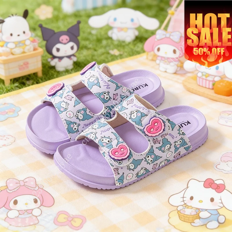 Sanrio Hello Kitty Summer Print Girls' Kuromi Cinnamoroll Outdoor Flat Slipper Beach One-Strap Slippers
Sanrio Hello Kitty Summer Print Girls' Kuromi Cinnamoroll Outdoor Flat Slipper Beach One-Strap Slippers