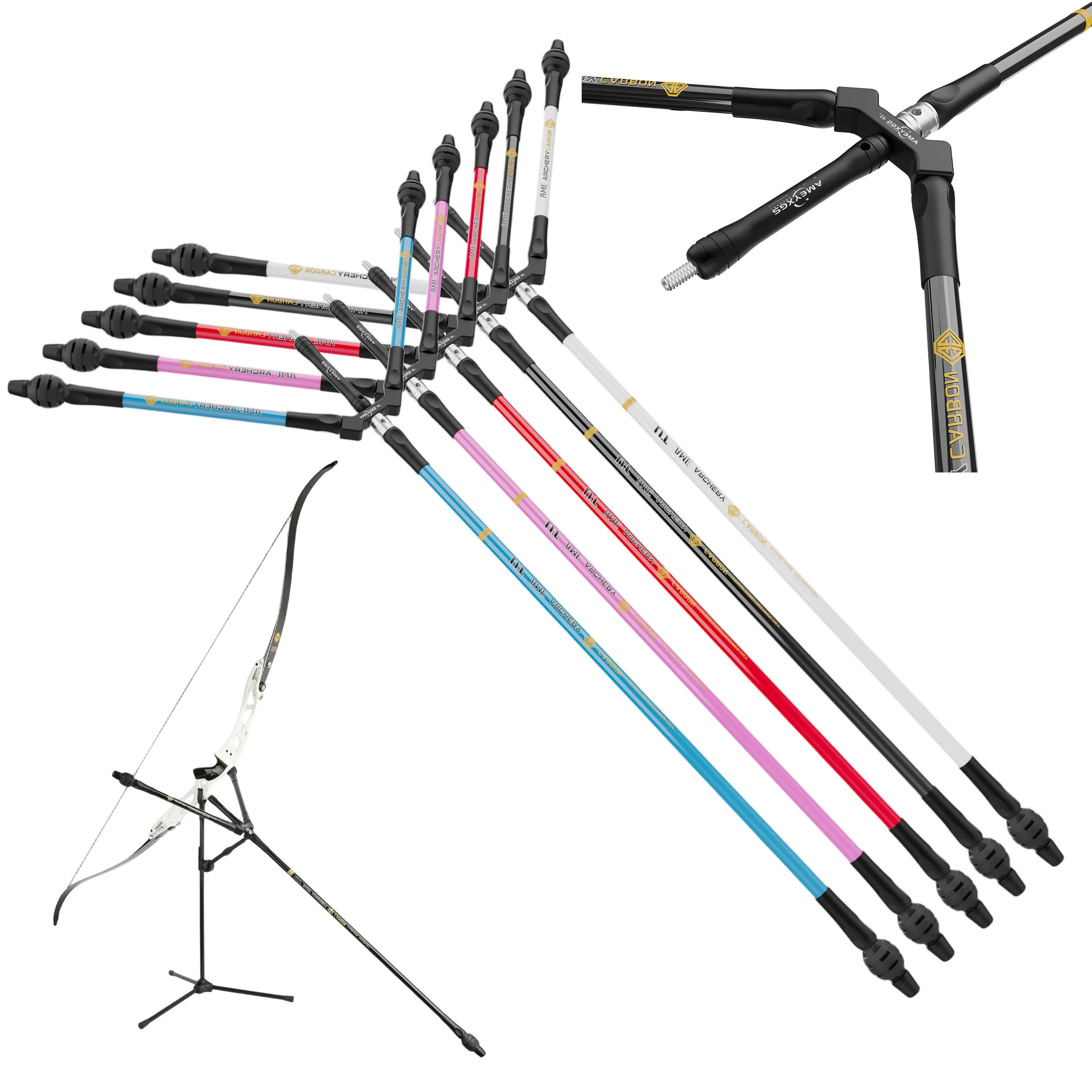 Adjustable Bow Stabilizer System Aluminum Carbon Rods 26/28/30 Inch Main with Side Extenders for Competitive Archery Use
Adjustable Bow Stabilizer System Aluminum Carbon Rods 26/28/30 Inch Main with Side Extenders for Competitive Archery Use