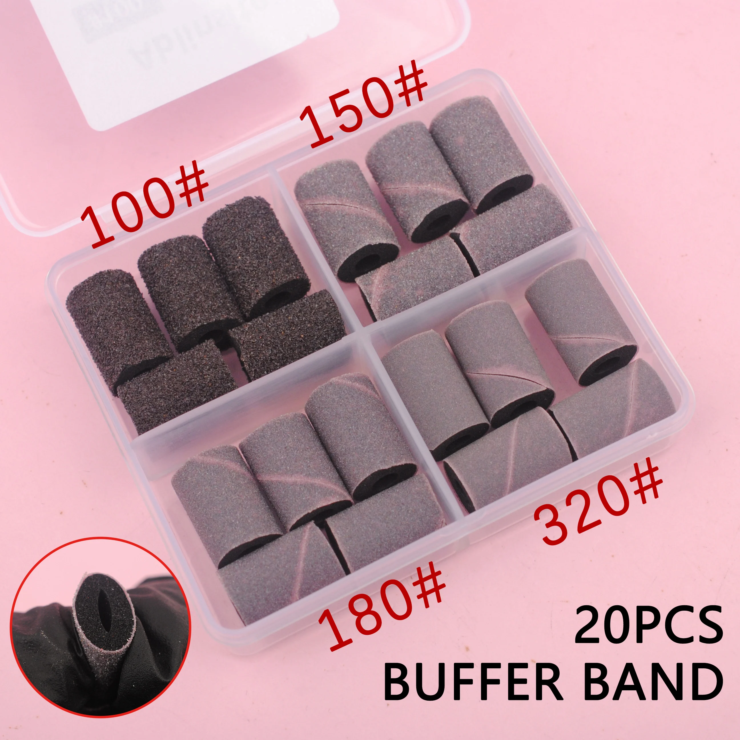 Nail Drill Buffer Bands,Soft Sponge Sanding Bands with 1pc bit,Nail Polish Sanding Buffer Bands, Grit 100#/150#/180# /320#
Nail Drill Buffer Bands,Soft Sponge Sanding Bands with 1pc bit,Nail Polish Sanding Buffer Bands, Grit 100#/150#/180# /320#