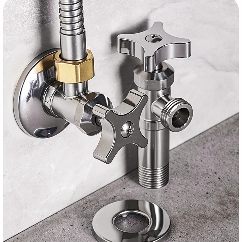 Stainless Steel Bathroom Quick Opening Triangle Valve Faucet Accessories Thickened Triangle Valve For Hot And Cold Water
Stainless Steel Bathroom Quick Opening Triangle Valve Faucet Accessories Thickened Triangle Valve For Hot And Cold Water