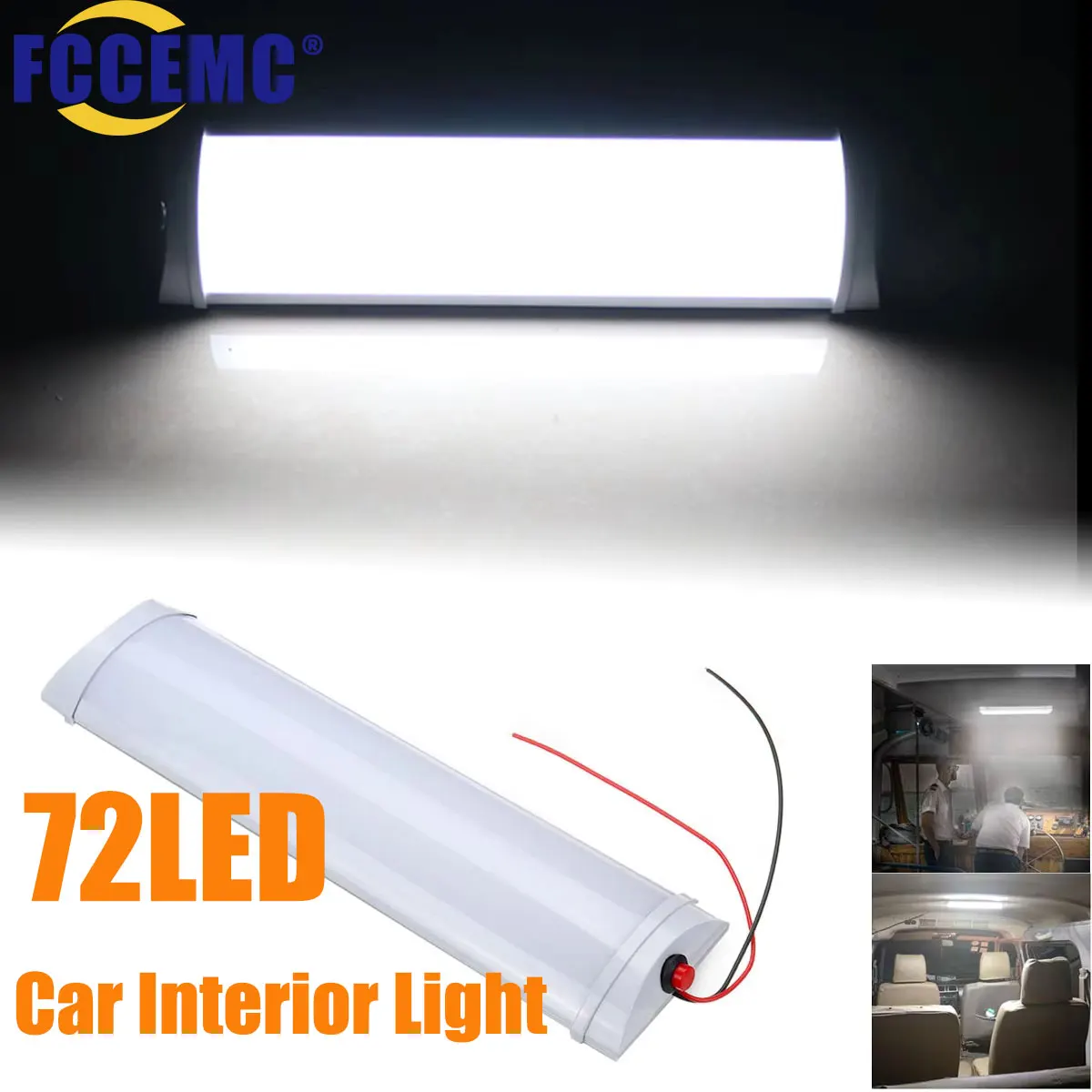 1pc 72LED Car Ceiling Light Car Interior Led Super Bright Light Bar With Switch For Lorry Truck Camper Ship Reading Lamp 12V-80V
1pc 72LED Car Ceiling Light Car Interior Led Super Bright Light Bar With Switch For Lorry Truck Camper Ship Reading Lamp 12V-80V