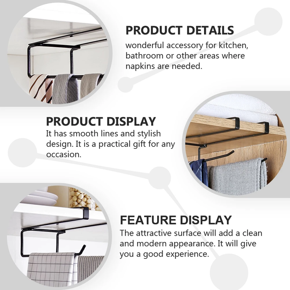 Wall Mounted Paper Holder Towel Rack for Kitchen Cabinet Under Shelf Iron Napkin Dispenser No Screws Needed Bathroom
Wall Mounted Paper Holder Towel Rack for Kitchen Cabinet Under Shelf Iron Napkin Dispenser No Screws Needed Bathroom