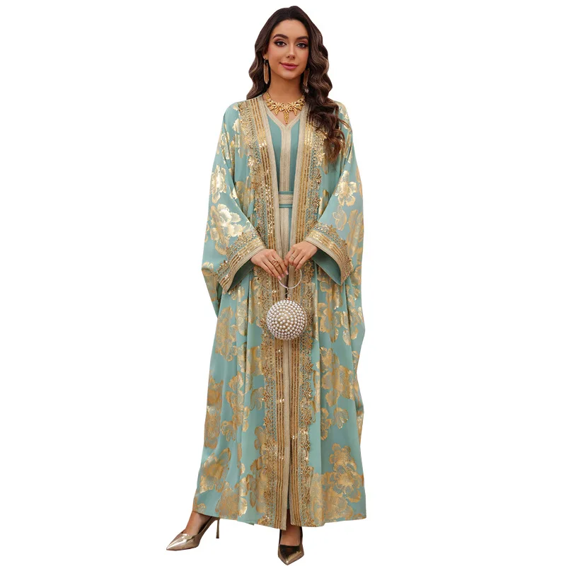 2 Pieces Abaya Set Ramadan Eid Islamic Clothing Muslim Woman Matching Kimono Inner Dress Kaftan Dubai Arab Robe Musulmane Outfit
2 Pieces Abaya Set Ramadan Eid Islamic Clothing Muslim Woman Matching Kimono Inner Dress Kaftan Dubai Arab Robe Musulmane Outfit