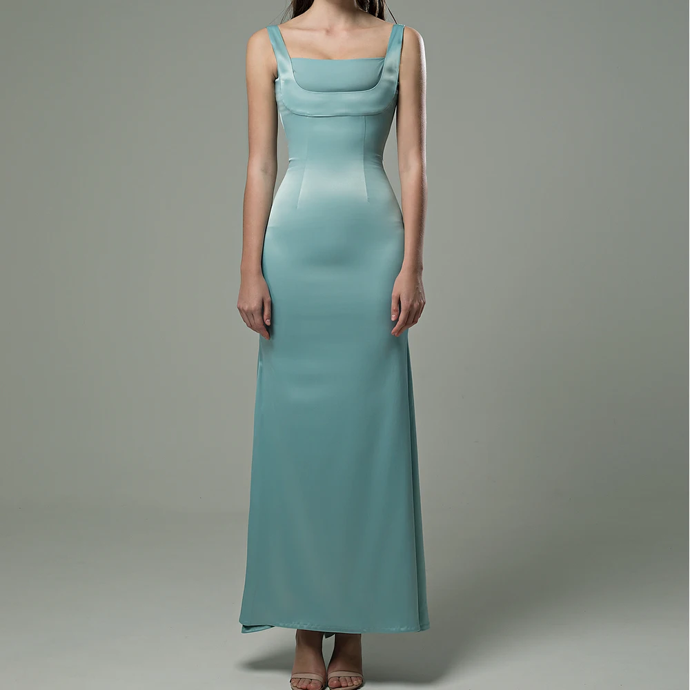 Customized Temperament Off The Shoulder Satin Evening Dress Delicate Straight Floor Length Square Neck Sleeveless Party Dress
Customized Temperament Off The Shoulder Satin Evening Dress Delicate Straight Floor Length Square Neck Sleeveless Party Dress