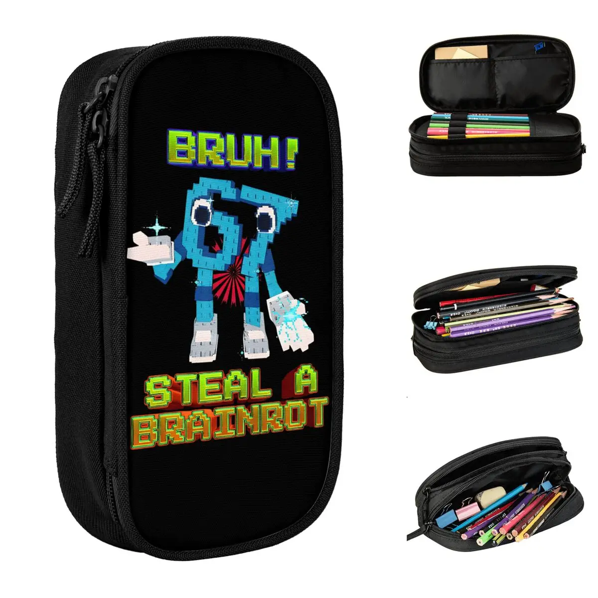 Fun Bruh 67 Six Seven 6-7 Funny Brainrot Meme Pencil Case Pencilcases Pen Holder Storage Bag School Supplies Cosmetic Stationery
Fun Bruh 67 Six Seven 6-7 Funny Brainrot Meme Pencil Case Pencilcases Pen Holder Storage Bag School Supplies Cosmetic Stationery