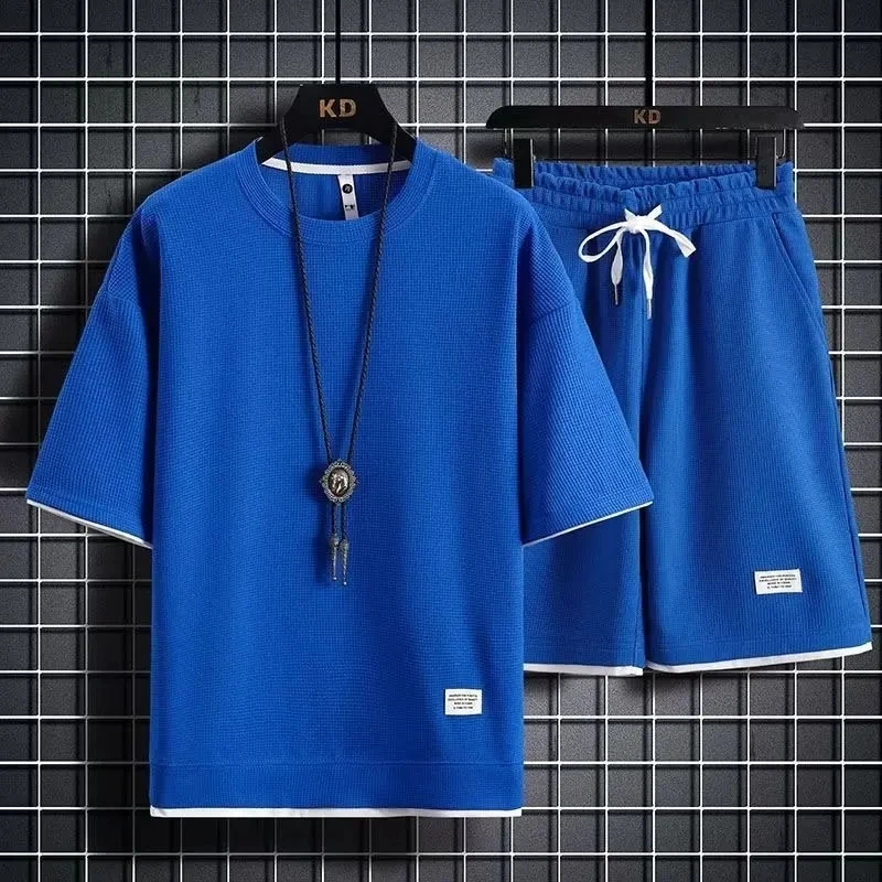 2024New Summer Men's Fashion Fashion Fashion Brand Casual Sports Set Round Neck Loose Short sleeved Shorts Waffle Two Piece Set
2024New Summer Men's Fashion Fashion Fashion Brand Casual Sports Set Round Neck Loose Short sleeved Shorts Waffle Two Piece Set