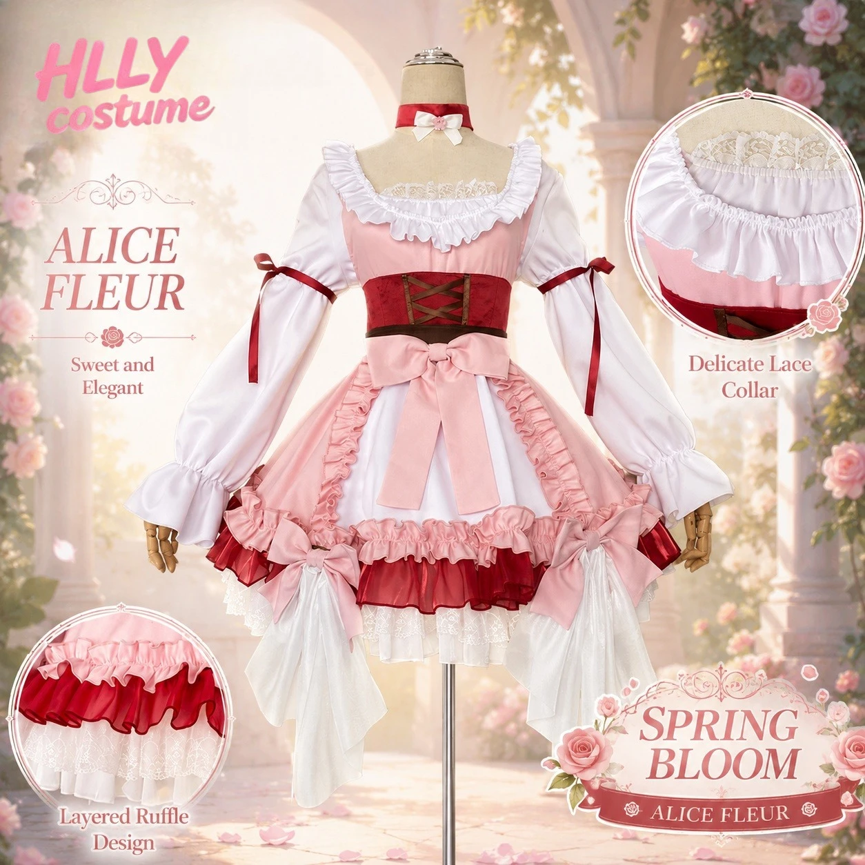 Elysia Spring Dawn Cosplay Costume Dress Outfit Full Set Game Role Play Halloween Carnival Women
Elysia Spring Dawn Cosplay Costume Dress Outfit Full Set Game Role Play Halloween Carnival Women