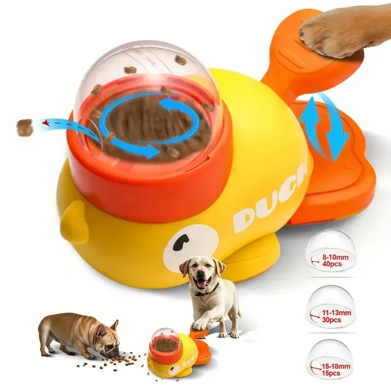 Cute Duck-Shaped Interactive Dog Treat Dispenser Durable Plastic Training DogToy Puzzle Slow Feeder Dog Entertainment Toy
Cute Duck-Shaped Interactive Dog Treat Dispenser Durable Plastic Training DogToy Puzzle Slow Feeder Dog Entertainment Toy