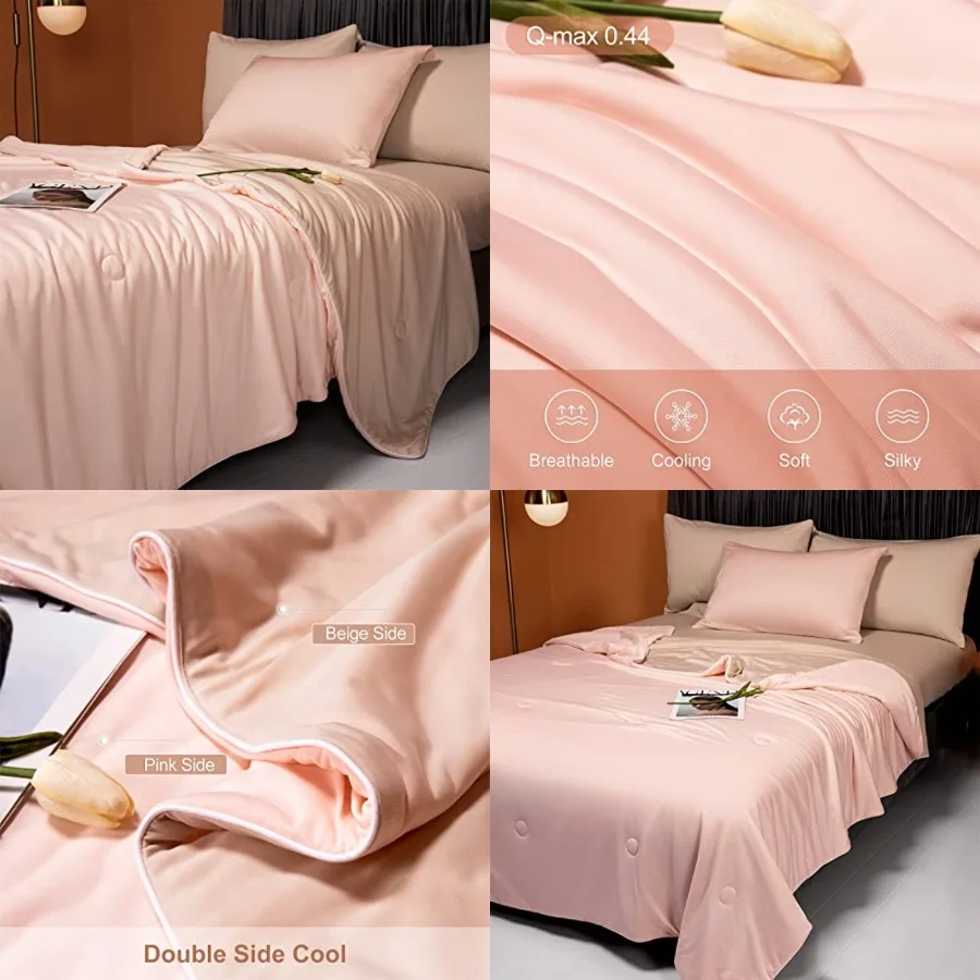 Cooling Blankets for Hot Sleepers - Cool Like Ice Cream Lightweight Blanket for Summer with Double Side Cold, Cooling Comforter
Cooling Blankets for Hot Sleepers - Cool Like Ice Cream Lightweight Blanket for Summer with Double Side Cold, Cooling Comforter