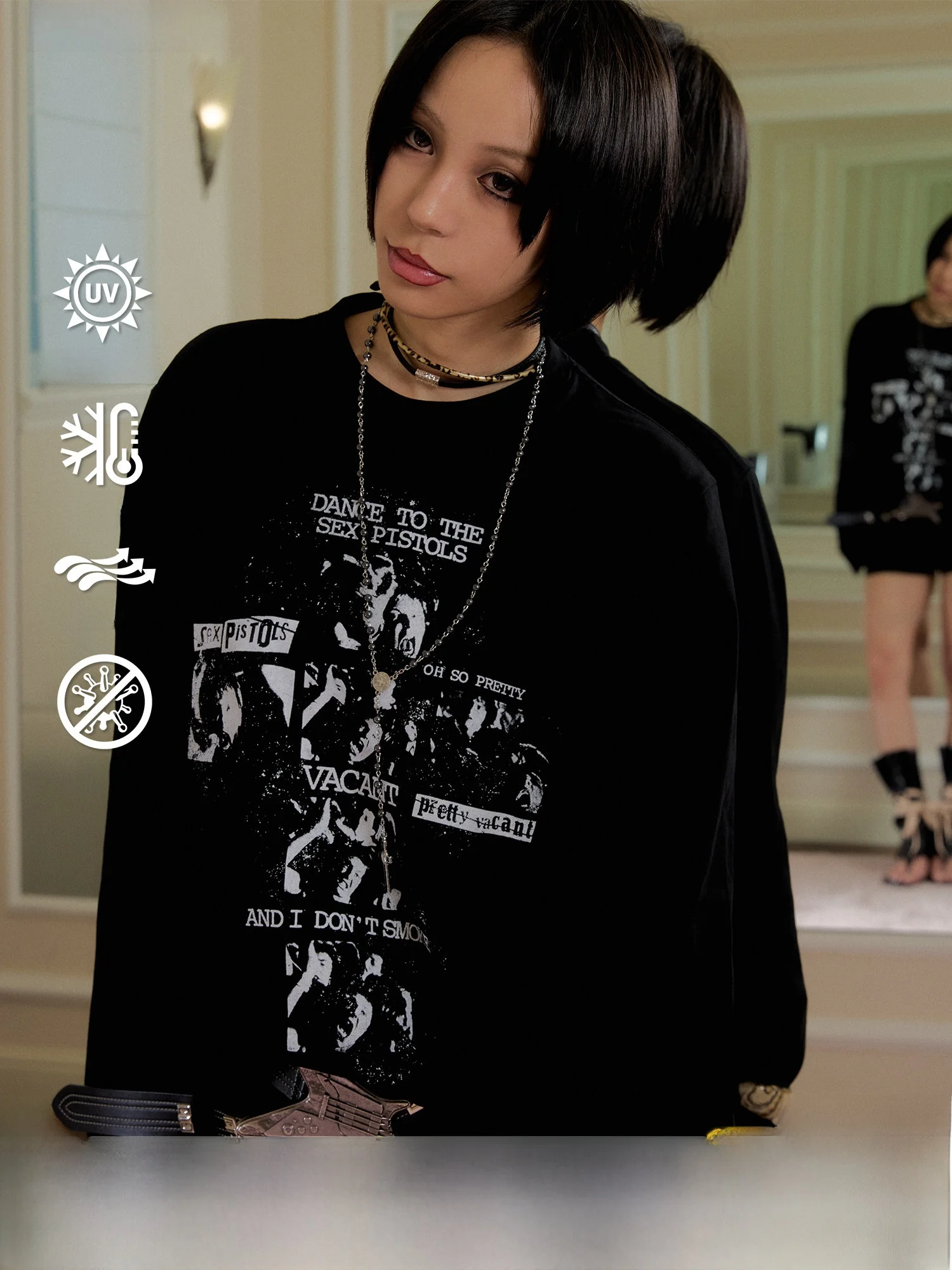 Punk Cross Shoulder T-Shirt Unisex Street Style Fashion Design Cotton Long Sleeve Breathable Wearable Spring Summer Top
Punk Cross Shoulder T-Shirt Unisex Street Style Fashion Design Cotton Long Sleeve Breathable Wearable Spring Summer Top