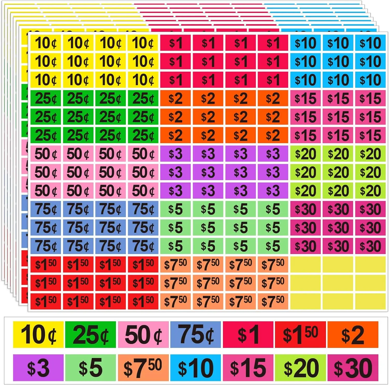 4125 Pcs Removable Garage Sale Stickers, Pre-Priced Yard Sale Price Tags with Blank Space, Bright Colors for Retail, Flea
4125 Pcs Removable Garage Sale Stickers, Pre-Priced Yard Sale Price Tags with Blank Space, Bright Colors for Retail, Flea