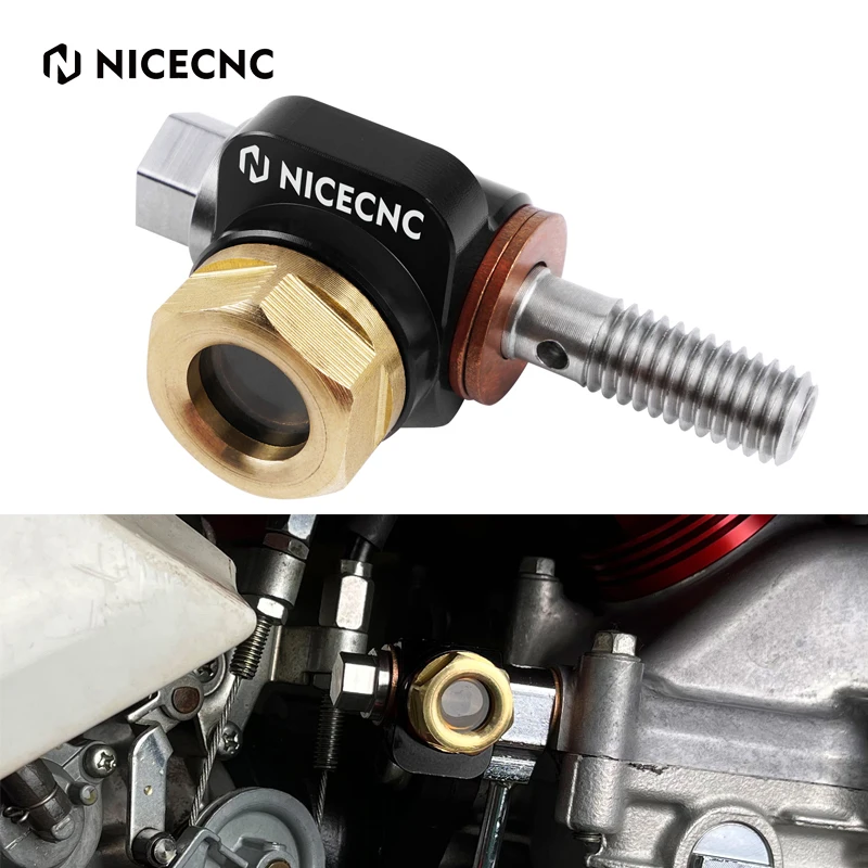 NICECNC Banjo Bolt Oil Sight Glass For Honda XR650L XR600R XR 600L 600R 1985-2024 2023 2022 2021 2020 2019 Crystal Clear View
NICECNC Banjo Bolt Oil Sight Glass For Honda XR650L XR600R XR 600L 600R 1985-2024 2023 2022 2021 2020 2019 Crystal Clear View
