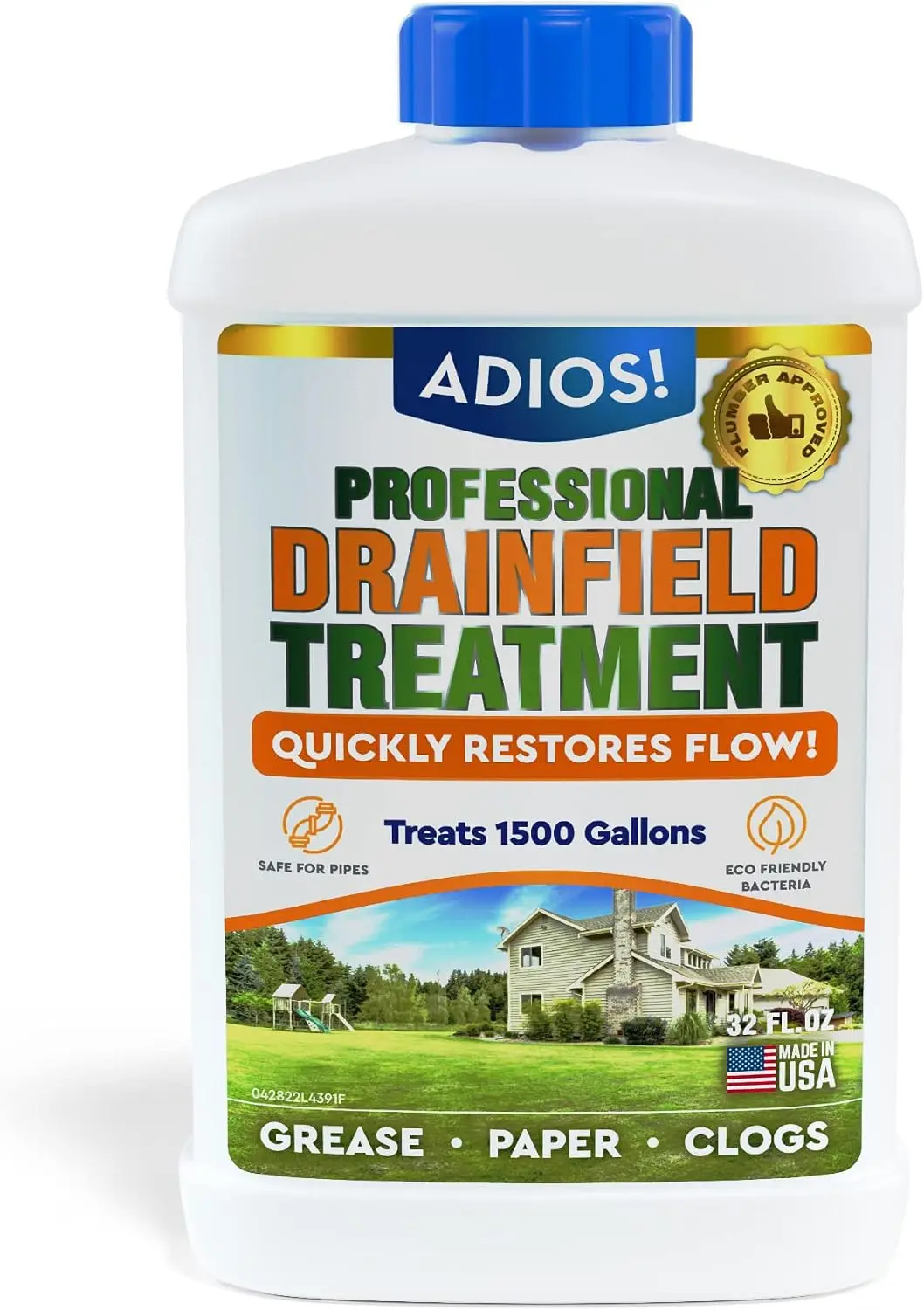 Drain Field Treatment and Cleaner for Leach Fields, Safely Opens and Restores Drainfields - 32oz
Drain Field Treatment and Cleaner for Leach Fields, Safely Opens and Restores Drainfields - 32oz