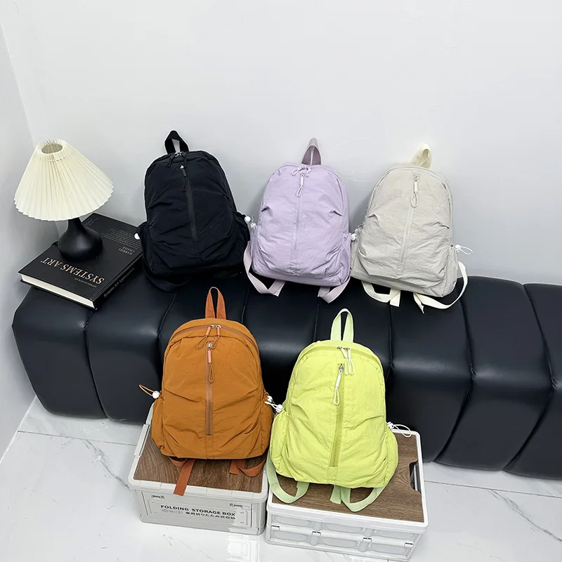 2026 New Nylon Backpack Casual Travel Daily Use Backpack Large Capacity School Backpack Soft Pleated Multi-Color Backpack
2026 New Nylon Backpack Casual Travel Daily Use Backpack Large Capacity School Backpack Soft Pleated Multi-Color Backpack