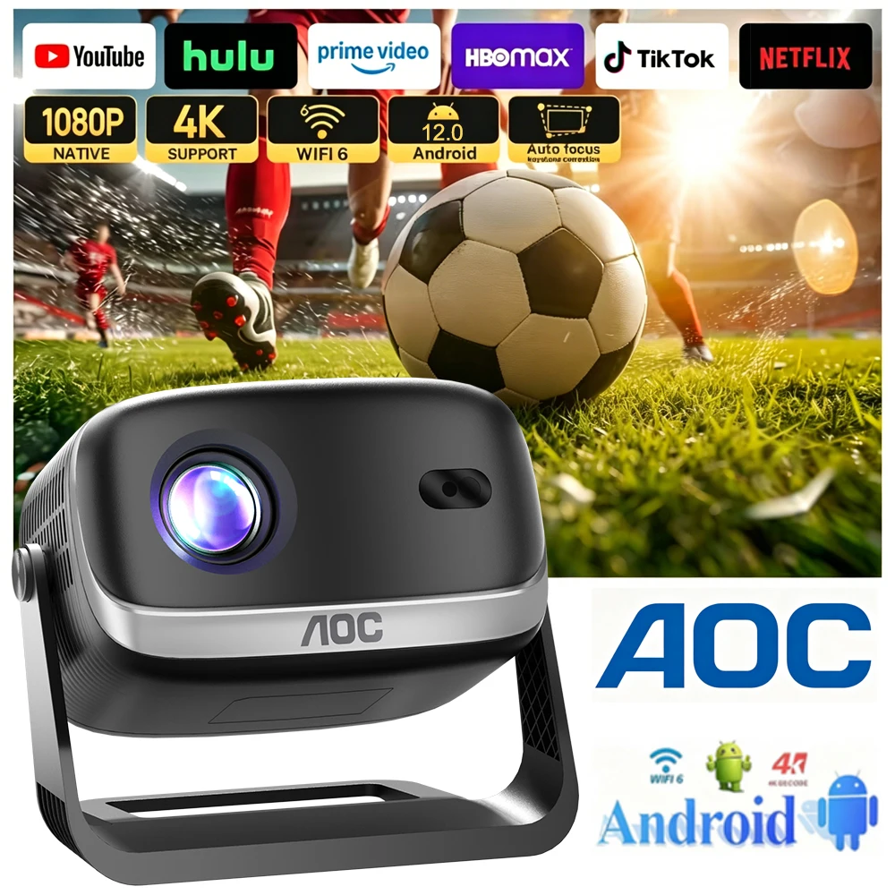 AOC Smart Projector Support 4K 1080P Playback Wi-Fi Wireless Screen Mirroring Projector Auto Focus Keystone Correction Portable
AOC Smart Projector Support 4K 1080P Playback Wi-Fi Wireless Screen Mirroring Projector Auto Focus Keystone Correction Portable