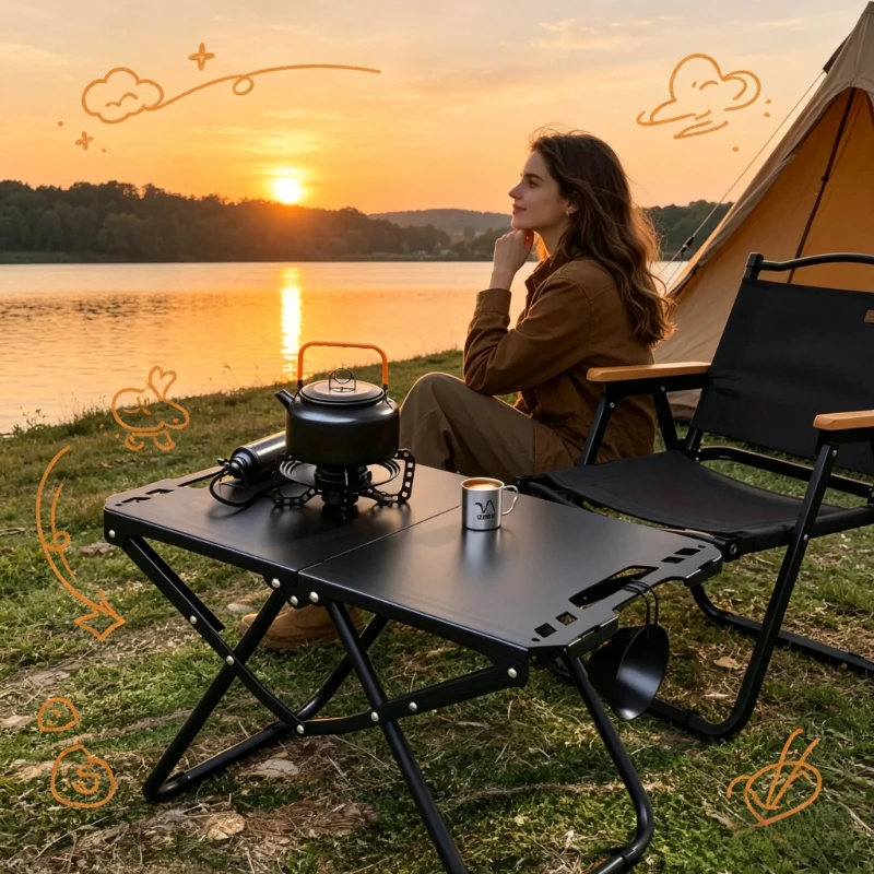Lightweight Folding Camping Picnic Desk with Carry Handle and Tripod Base, Perfect Outdoor Camping Accessory
Lightweight Folding Camping Picnic Desk with Carry Handle and Tripod Base, Perfect Outdoor Camping Accessory