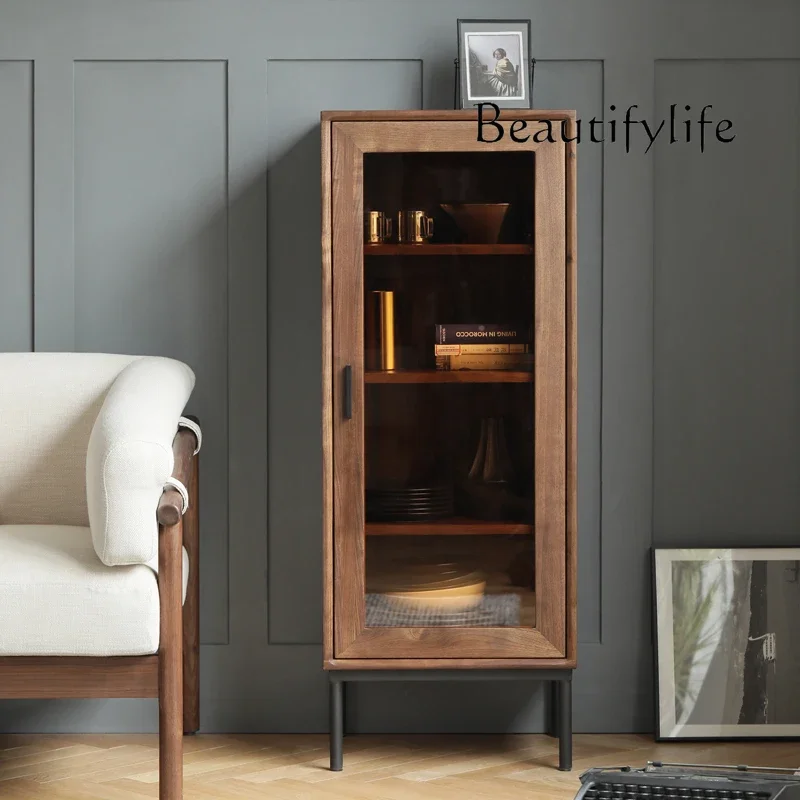 muebles para hogar North America Black Walnut Wrought Iron Side Cabinet Combination Solid Wood Bookcase Glass Entrance Cabinet
muebles para hogar North America Black Walnut Wrought Iron Side Cabinet Combination Solid Wood Bookcase Glass Entrance Cabinet