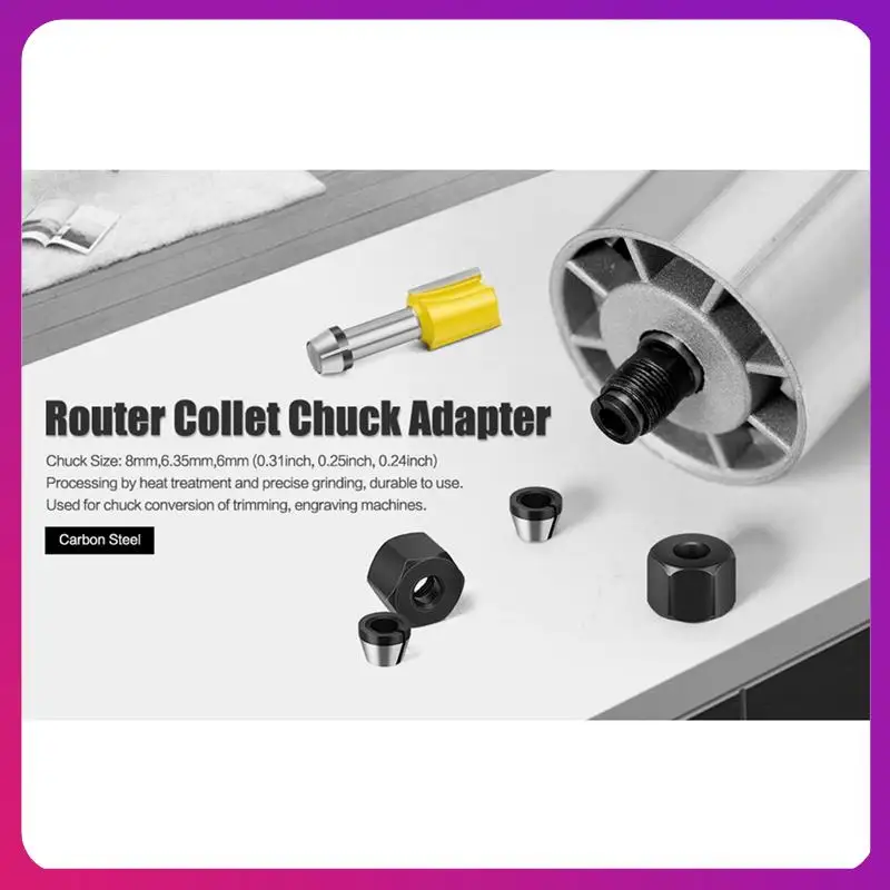 ABKL-6/6.35/8Mm Collet Chuck With Nut Engraving Trimming Machine Router Bit Adapter Electric Router Milling Cutter Accessorie
ABKL-6/6.35/8Mm Collet Chuck With Nut Engraving Trimming Machine Router Bit Adapter Electric Router Milling Cutter Accessorie