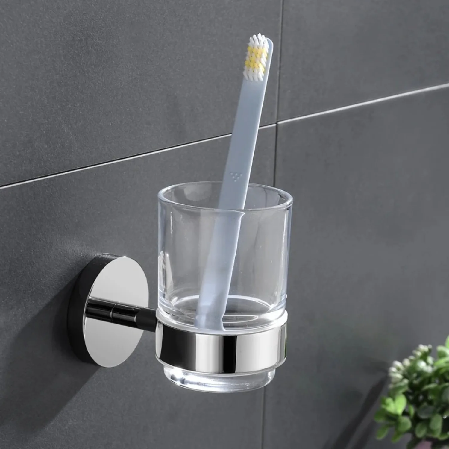Stainless Steel Wall-Mounted Toothbrush Holder - Sleek Bathroom Organizer For Single Toothbrush & Cup, Durable 304 Stainless
Stainless Steel Wall-Mounted Toothbrush Holder - Sleek Bathroom Organizer For Single Toothbrush & Cup, Durable 304 Stainless