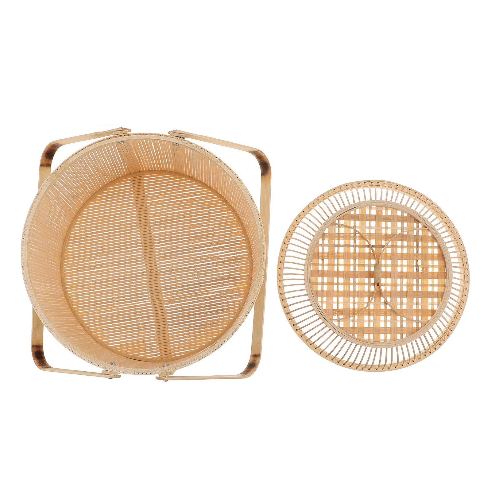 1Pcs Bamboo Basket Hand-Woven Food Fruit Storage Container Large Handle Picnic Moon Cake Gift Basket Wear-Resistant
1Pcs Bamboo Basket Hand-Woven Food Fruit Storage Container Large Handle Picnic Moon Cake Gift Basket Wear-Resistant
