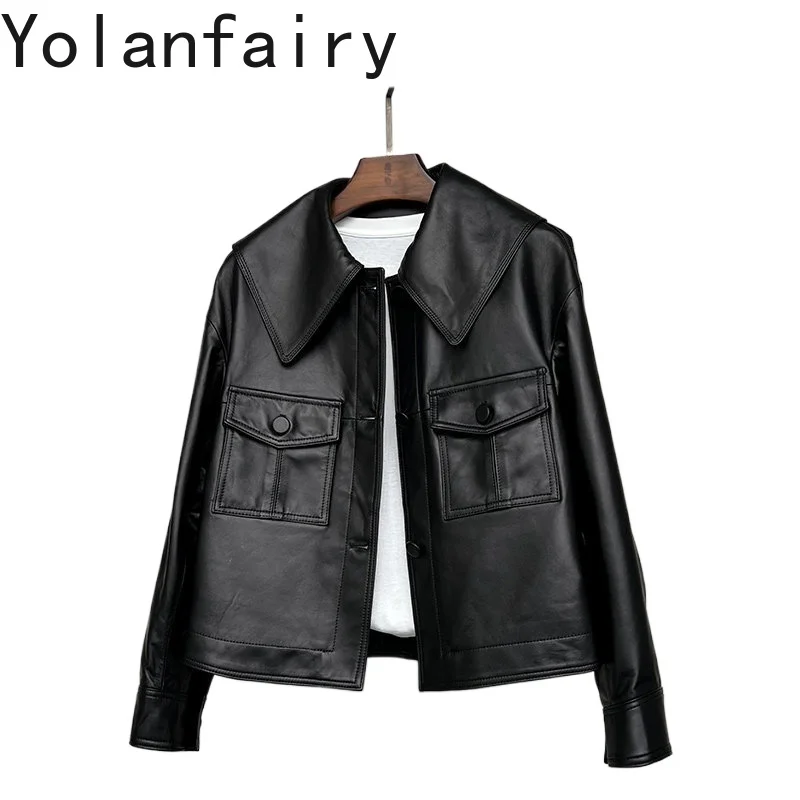 YOLANFAIRY High Quality Real Sheepskin Coat Woman 2026 Fashion Short Genuine Leather Jacket Women Hot-selling Coats and Jackets
YOLANFAIRY High Quality Real Sheepskin Coat Woman 2026 Fashion Short Genuine Leather Jacket Women Hot-selling Coats and Jackets