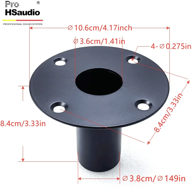 PROHsAudio PRO Audio Accessories With Steel Speaker Top Hat For PRO Audio Size:∅106*84 mm
PROHsAudio PRO Audio Accessories With Steel Speaker Top Hat For PRO Audio Size:∅106*84 mm