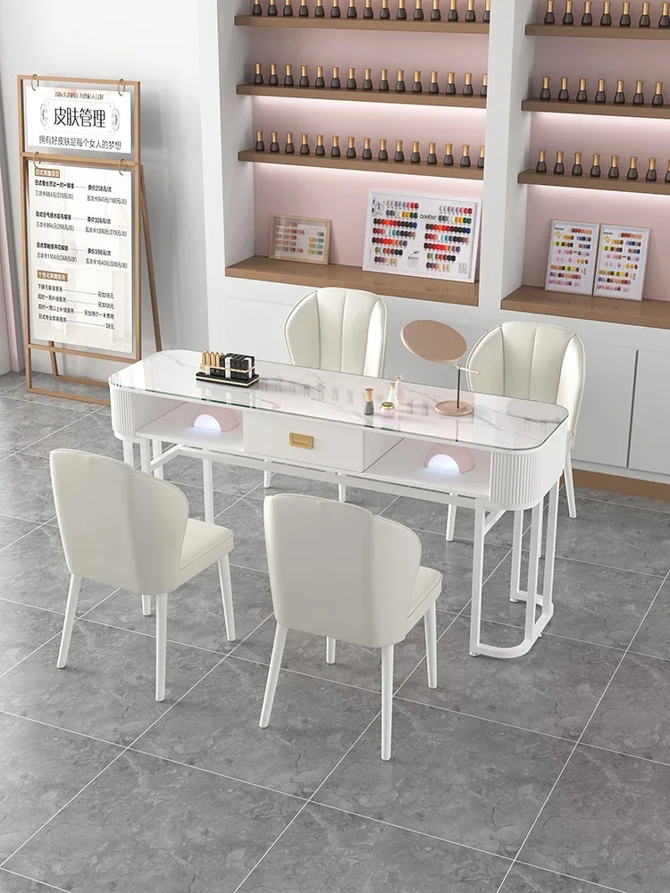 Комбинация маникюрного стола и стула из закаленного стекла, специальный экономичный одинарный и двойной светильник, роскошный простой стиль Ins
Комбинация маникюрного стола и стула из закаленного стекла, специальный экономичный одинарный и двойной светильник, роскошный простой стиль Ins