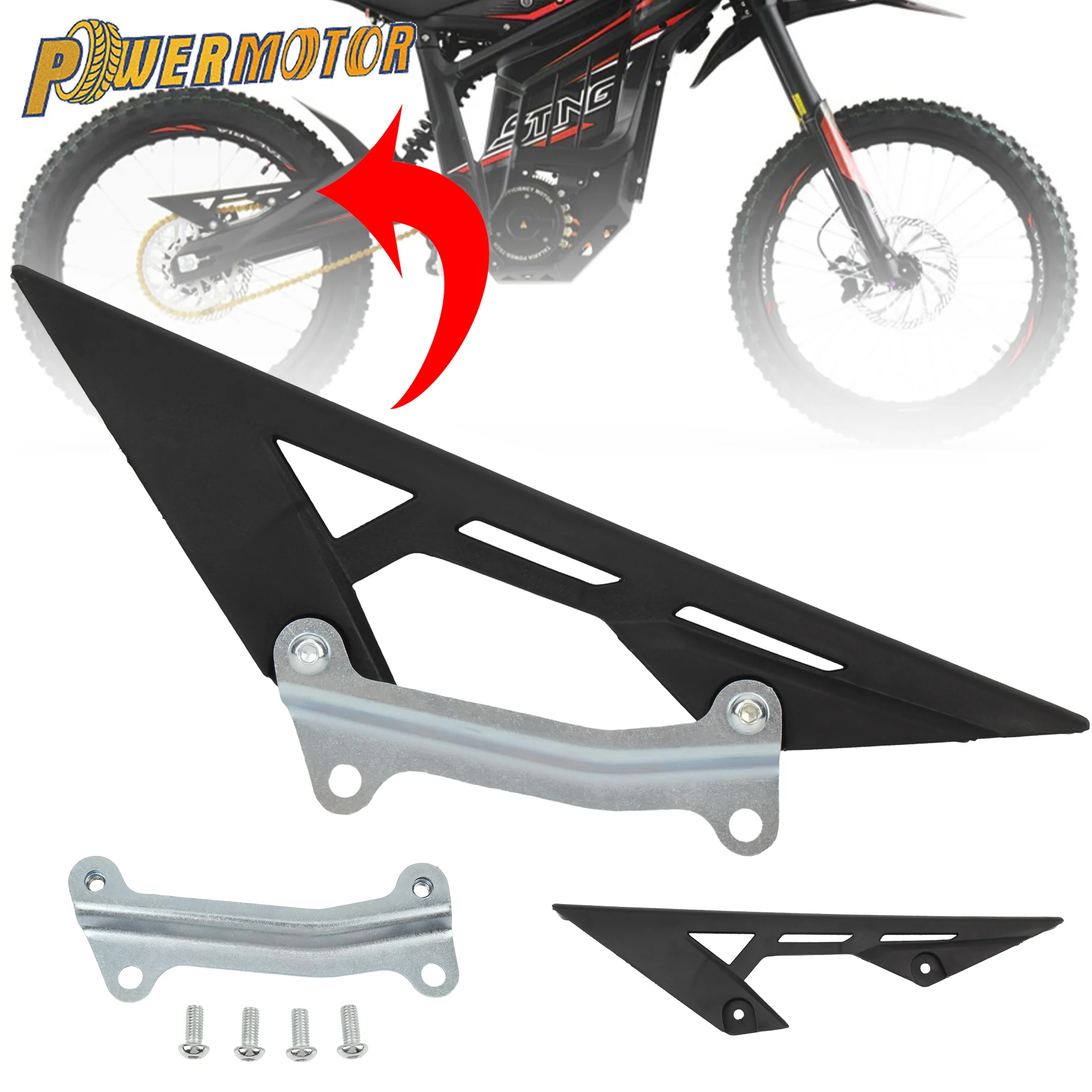 For Talaria Sting MX3 MX4 Electric Bike Chain Guard Cover Sprocket Protective Shell Dirt Bike Motorcycle Modification Accessorie
For Talaria Sting MX3 MX4 Electric Bike Chain Guard Cover Sprocket Protective Shell Dirt Bike Motorcycle Modification Accessorie