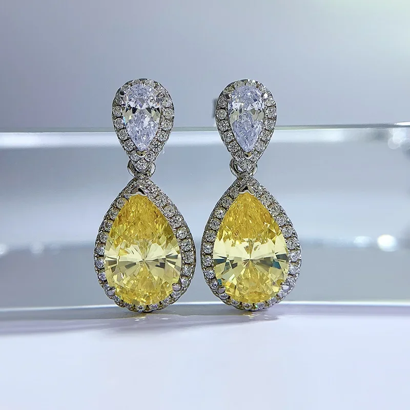 2023 New 925 Silver 8 * 12 Pear shaped Droplet Earrings INS European and American Long Style Earrings Wedding
2023 New 925 Silver 8 * 12 Pear shaped Droplet Earrings INS European and American Long Style Earrings Wedding