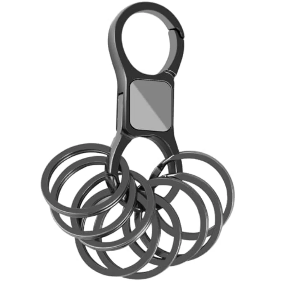 Mabor Keychain Quick Release Key Ring Fob Clip with 8 Detachable Keyrings Zinc Alloy Heavy Duty Car Keychain Organizer
Mabor Keychain Quick Release Key Ring Fob Clip with 8 Detachable Keyrings Zinc Alloy Heavy Duty Car Keychain Organizer